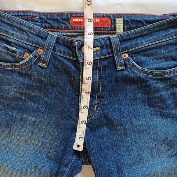 Big Star Womens Jeans Flary Flare Y2K Lowrise  Dark Wash Stretch 7WFLABT Size 26 - Picture 14 of 15